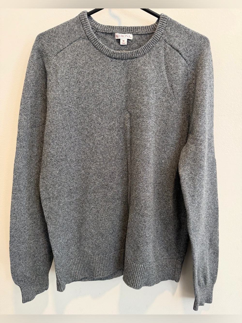 Merona Men's Heather Gray Crewneck Sweater Size Medium